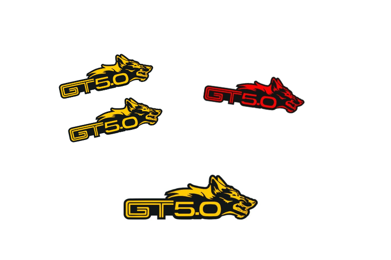 Ford Mustang Emblem & Badges set with GT 5.0 Coyote logo