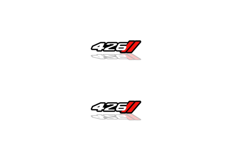 Dodge Emblem & Badge Set - Grille and Tailgate 426 + Dodge logo Dodge emblems decoinfabric WHITE