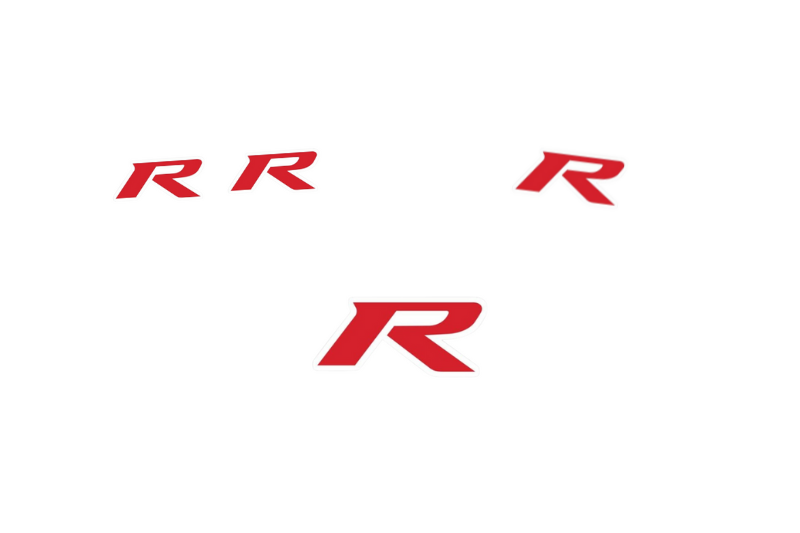 Honda Emblem & Badges set with Type R logo Honda emblems decoinfabric