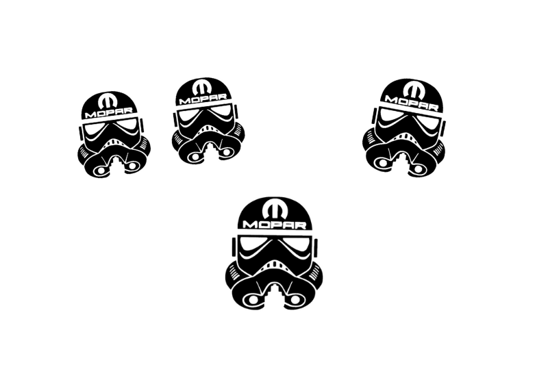 Dodge Emblem & Badges set with Storm Trooper Mopar logo Dodge emblems decoinfabric