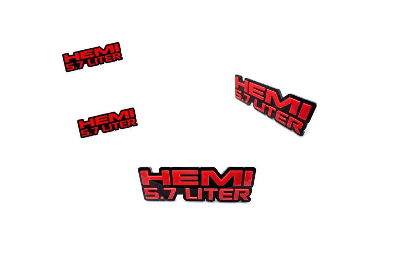Chrysler Emblem & Badges set with Hemi 5.7 Liter logo Chrysler emblems decoinfabric