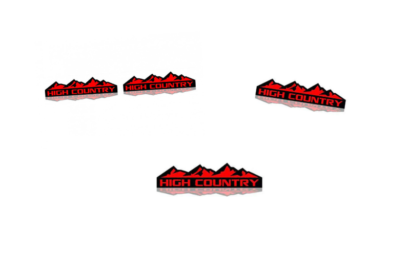 GMC Emblem & Badges set with High Country logo (Type 2) GMC emblems decoinfabric