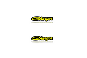 Dodge Emblem & Badge Set - Grille and Tailgate Dodge Charger logo (Type 3) Dodge emblems decoinfabric YELLOW