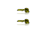 Dodge Emblem & Badge Set - Grille and Tailgate SRT Hellephant logo Dodge emblems decoinfabric YELLOW