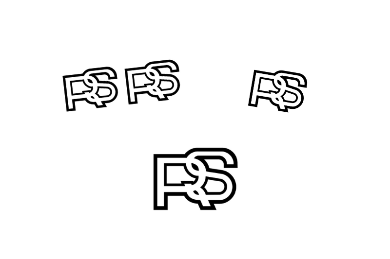 Ford Emblem & Badges set with RS logo (Type 3) Ford emblems decoinfabric