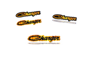 Dodge Charger Emblem & Badges set with Charger Fire logo Dodge emblems decoinfabric
