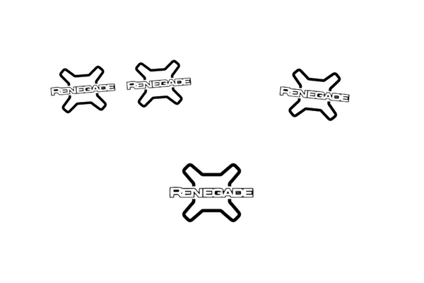 Jeep Emblem & Badges set with Renegade logo (Type 2)