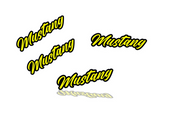 Ford Mustang Emblem & Badges set with Mustang logo Ford emblems decoinfabric