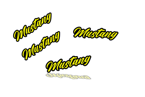 Ford Mustang Emblem & Badges set with Mustang logo