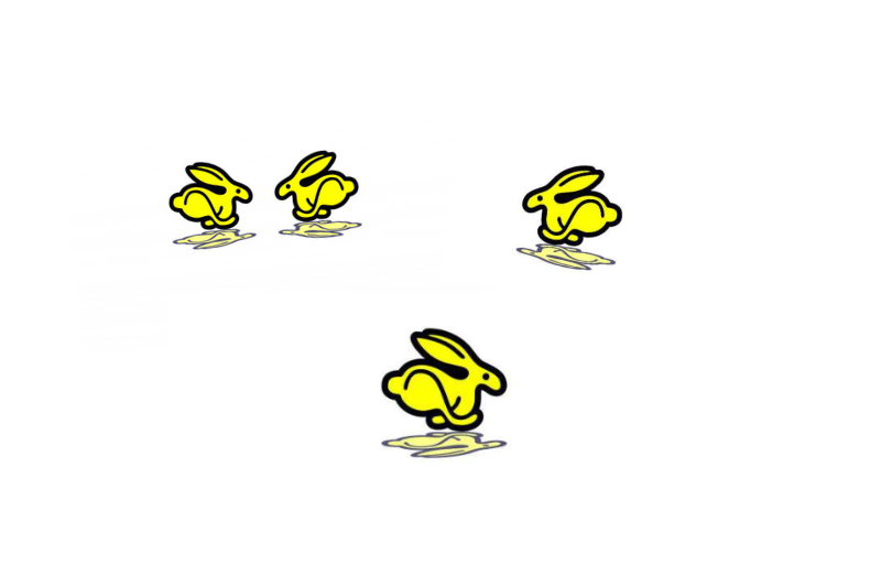 Volkswagen Emblem & Badges set with Rabbit logo Volkswagen emblems decoinfabric