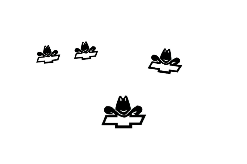 Chevrolet Emblem & Badges set with Chevrolet Cowboy logo Chevrolet emblems decoinfabric