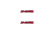 Dodge Emblem & Badge Set - Grille and Tailgate 345 T/A logo Dodge emblems decoinfabric RED