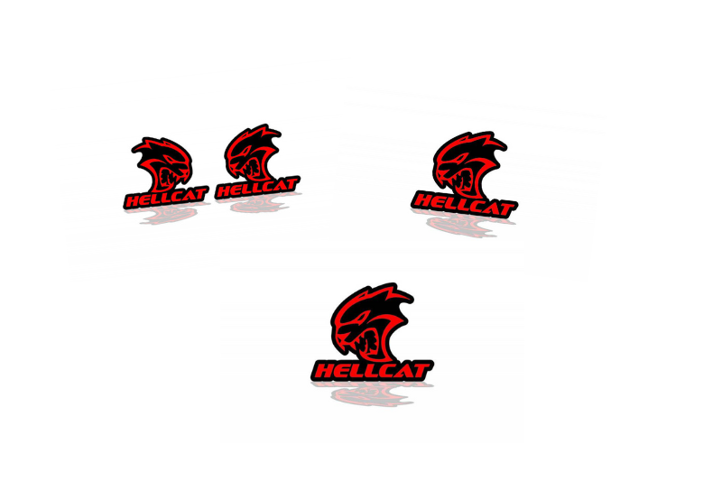 Chrysler Emblem & Badges set with Hellcat + text Hellcat logo