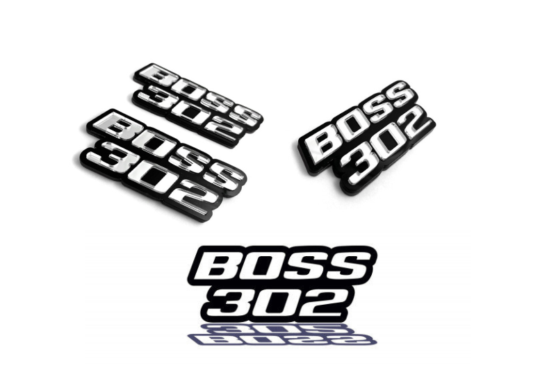 Ford Mustang Emblem & Badges set with BOSS 302 logo Ford emblems decoinfabric