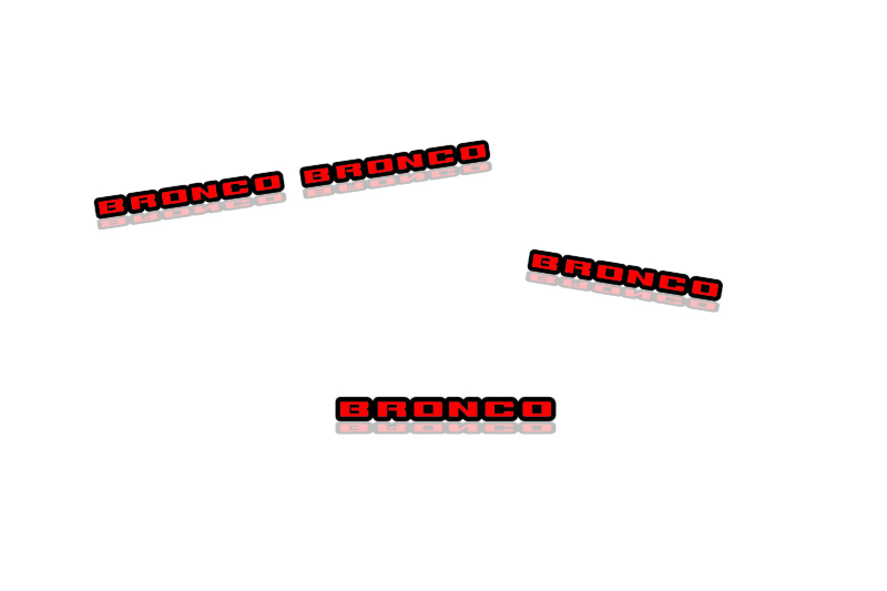 Ford Bronco Emblem & Badges set with Bronco logo (Type 5) Ford emblems decoinfabric
