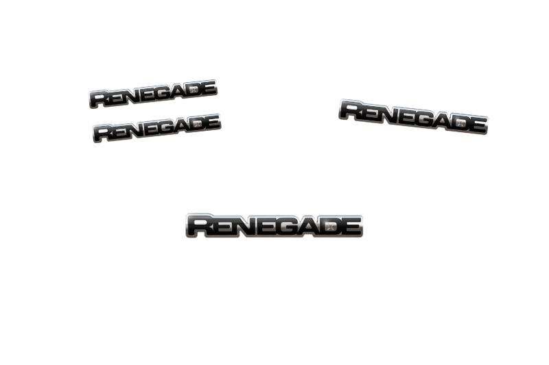 Jeep Emblem & Badges set with Renegade logo (Type 3) Jeep emblems decoinfabric