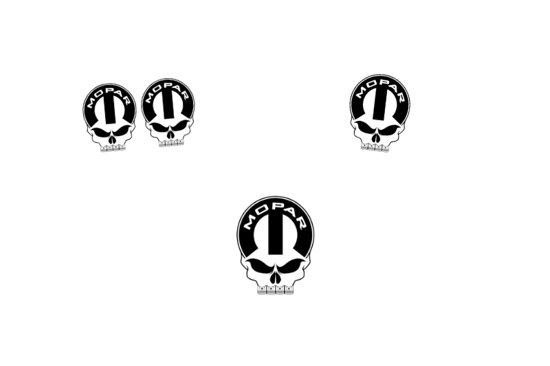 Dodge Emblem & Badges set with Mopar Skull logo (Type 8) Dodge emblems decoinfabric