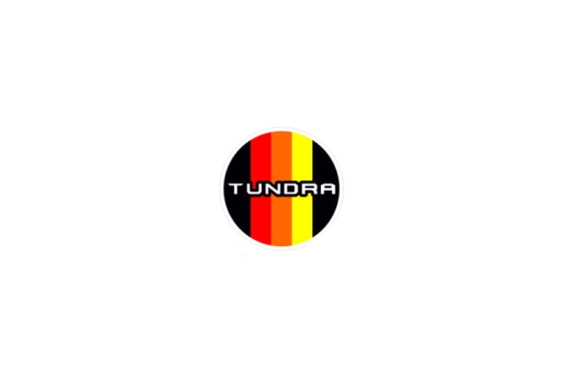 Toyota Tundra tailgate trunk rear emblem with Tundra III Tricolor logo Toyota emblems decoinfabric