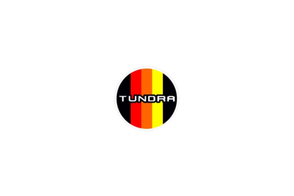 Toyota Tundra tailgate trunk rear emblem with Tundra III Tricolor logo