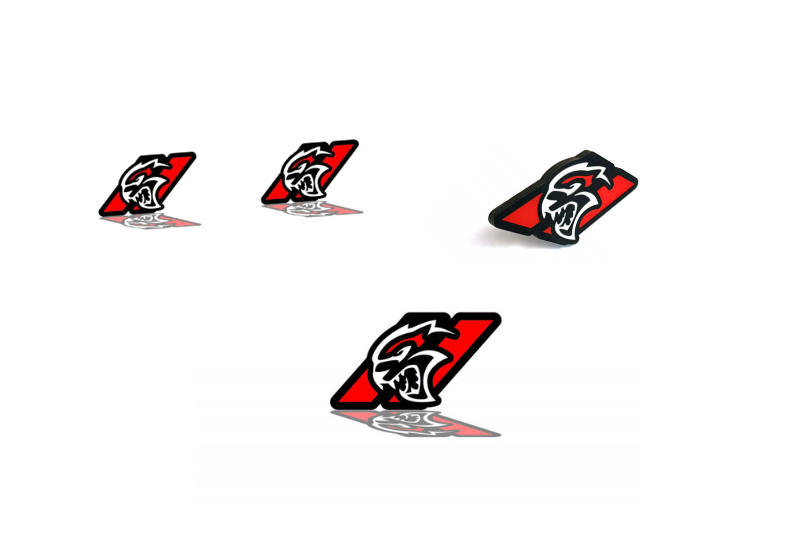 Dodge Emblem & Badges set with Hellcat + Dodge logo