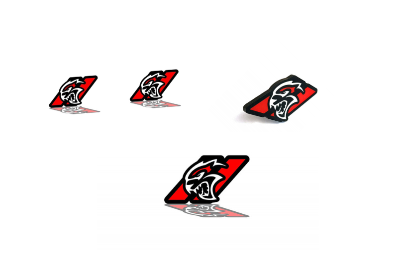 Dodge Emblem & Badges set with Hellcat + Dodge logo Dodge emblems decoinfabric