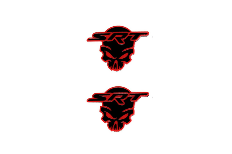 Dodge Emblem & Badge Set - Grille and Tailgate SRT Skull logo Dodge emblems decoinfabric BLACK