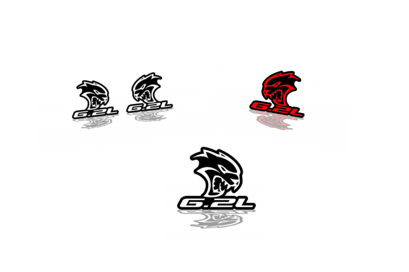 Dodge Emblem & Badges set with Hellcat 6.2L logo Dodge emblems decoinfabric