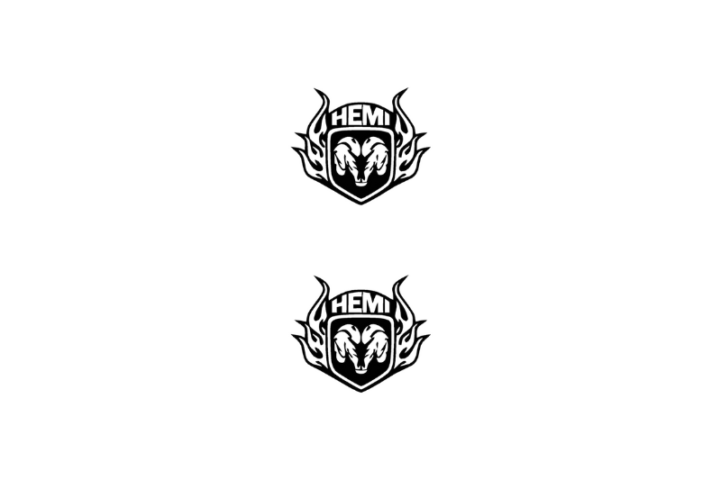 Dodge RAM Emblem & Badge Set - Grille and Tailgate Hemi logo