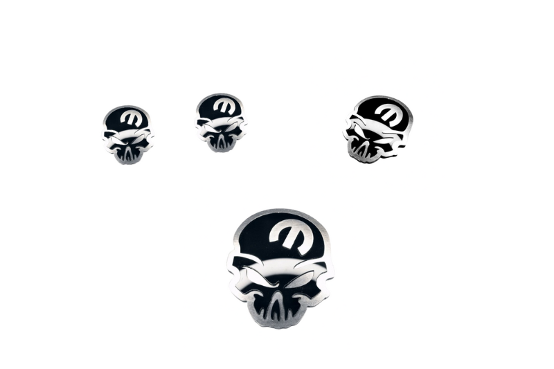 Chrysler Stainless Steel Emblem & Badges set with Mopar Skull logo (Type 2)