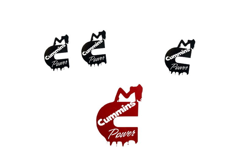 Dodge Emblem & Badges set with Cummins Girl Power logo Dodge emblems decoinfabric
