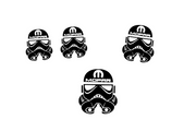 Chrysler Emblem & Badges set with Storm Trooper Mopar logo Chrysler emblems decoinfabric