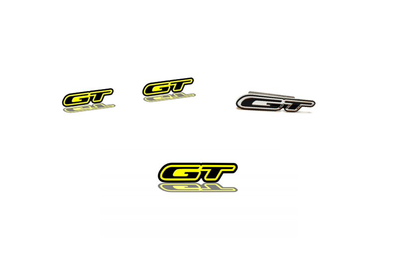 Ford Mustang Emblem & Badges set with GT logo (Type 3) Ford emblems decoinfabric