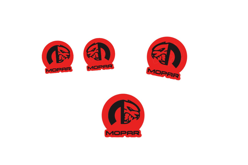 Chrysler Emblem & Badges set with Mopar Hellcat logo (Type 2) Chrysler emblems decoinfabric