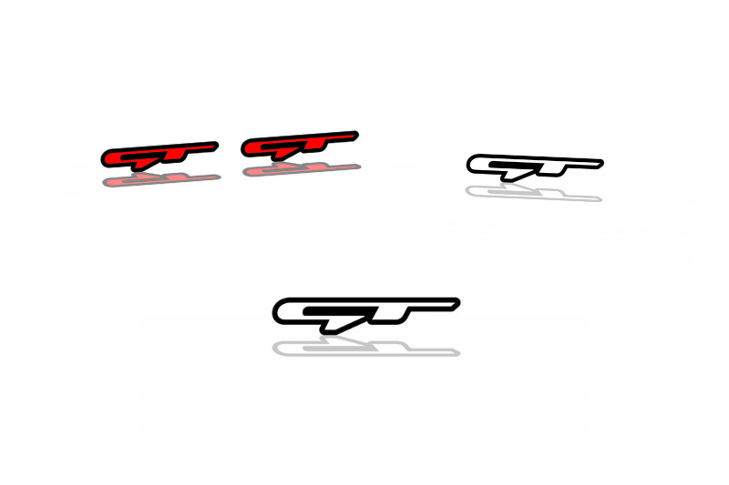 KIA Emblem & Badges set with GT logo KIA emblems decoinfabric