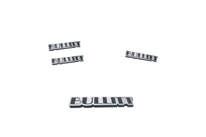 Ford Mustang Stainless Steel Emblem & Badges set with Bullitt logo (Type 3)