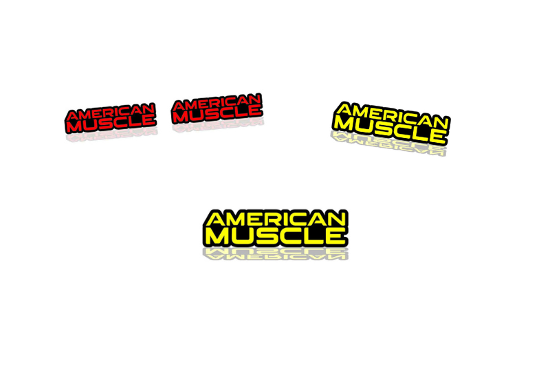 Dodge Emblem & Badges set with American Muscle logo Dodge emblems decoinfabric