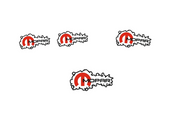 Dodge Emblem & Badges set with Mopar logo (Type 15) Dodge emblems decoinfabric