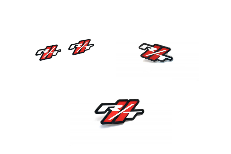 Dodge Emblem & Badges set with R/T + Dodge logo Dodge emblems decoinfabric BLACK WHITE