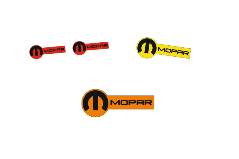 Dodge Emblem & Badges set with Mopar logo (Type 18)