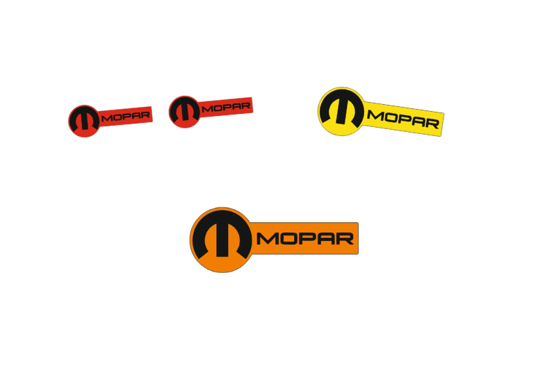 Dodge Emblem & Badges set with Mopar logo (Type 18) Dodge emblems decoinfabric