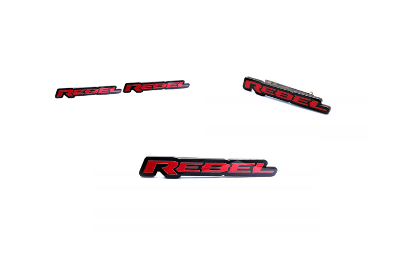 Dodge Emblem & Badges set with Rebel logo