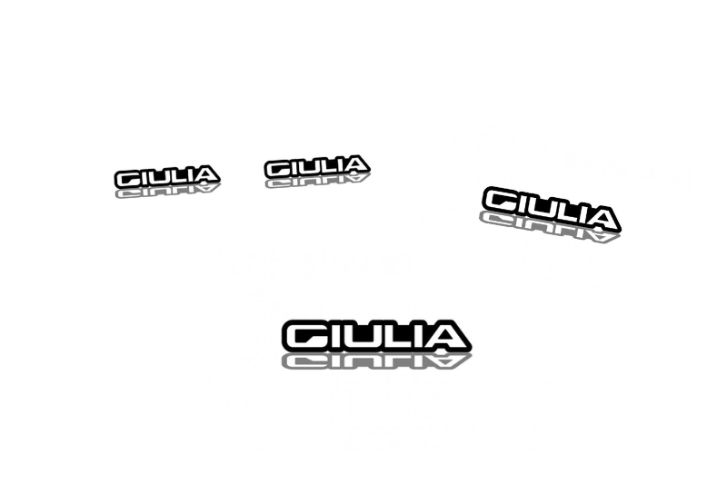 Alfa Romeo Emblem & Badges set with Giulia logo Alfa Romeo emblems decoinfabric