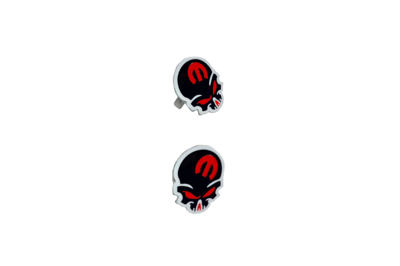 Dodge Emblem & Badge Set - Grille and Tailgate Mopar Skull logo (Type 2) Dodge emblems decoinfabric
