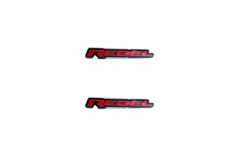 Dodge Emblem & Badge Set - Grille and Tailgate Rebel logo Dodge emblems decoinfabric RED