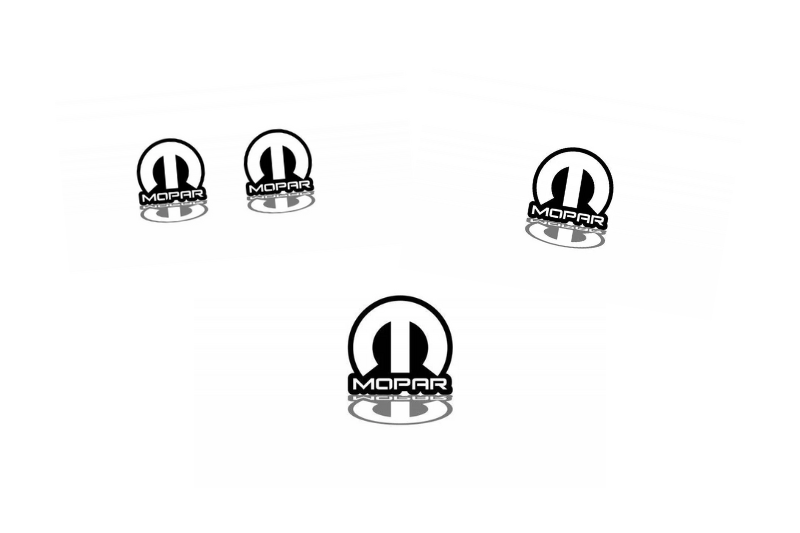 Jeep Emblem & Badges set with Mopar logo (Type 6) Jeep emblems decoinfabric