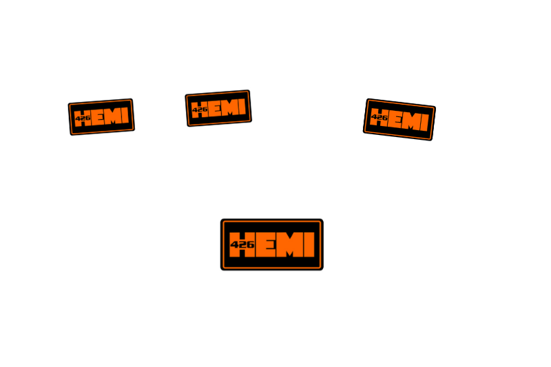 Dodge Emblem & Badges set with 426HEMI logo (Type 3) Dodge emblems decoinfabric