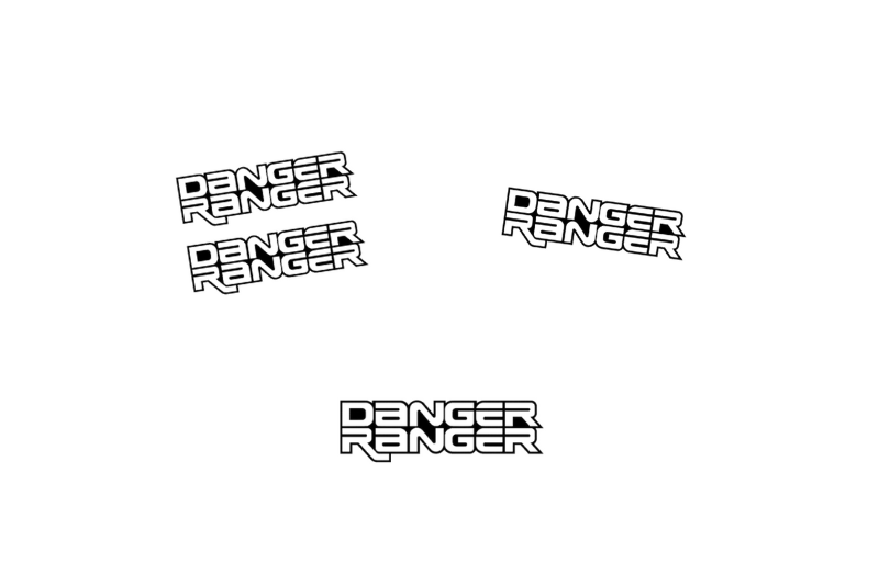Ford Ranger Emblem & Badges set with Danger Ranger logo Ford emblems decoinfabric