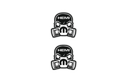 Dodge Emblem & Badge Set - Grille and Tailgate Mopar Hemi Piston Gas logo Dodge emblems decoinfabric BLACK