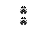 Dodge Emblem & Badge Set - Grille and Tailgate Storm Trooper Mopar logo Dodge emblems decoinfabric BLACK