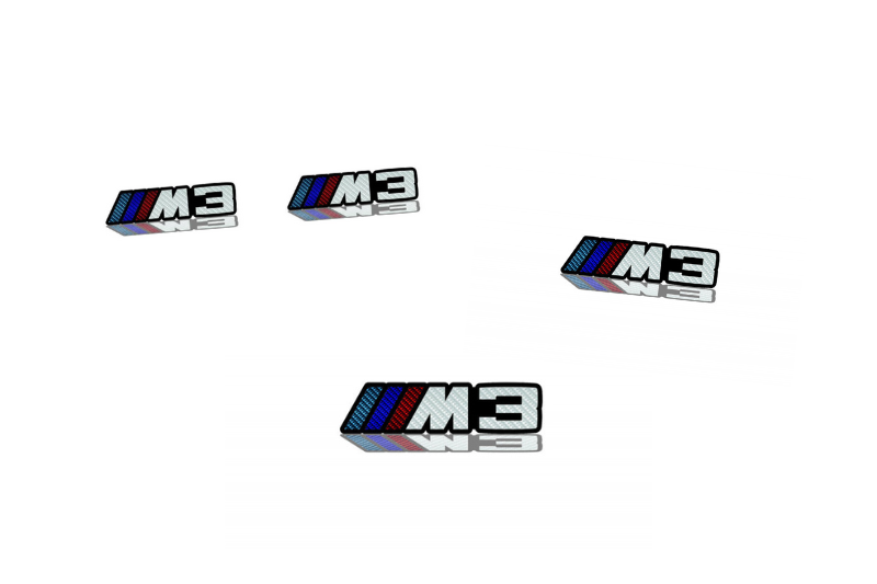 BMW Emblem & Badges set with M3 logo (type Carbon) BMW emblems decoinfabric